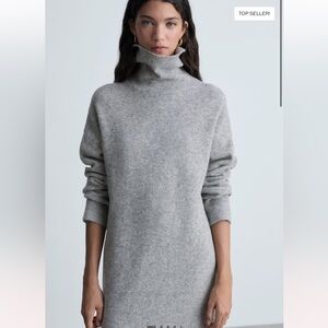 Mango turtleneck knitted mini dress size 6